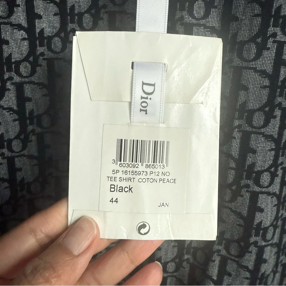 Dior Black and White Fitted Long Sleeve Top Size 44 NWT - Picture 2 of 6